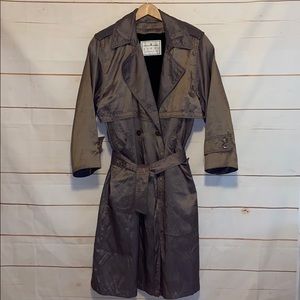 Towne by London Fog Trench Coat Jacket Brown 6 Pet